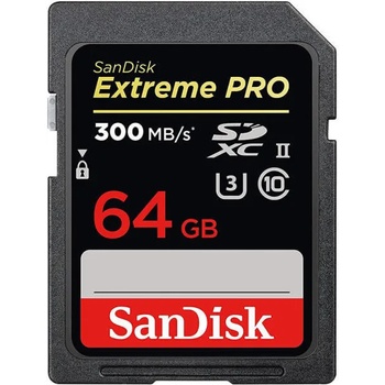 SanDisk SDXC Extreme PRO 64GB C10/UHS-II/U3 SDSDXPK-064G-GN4IN/173374