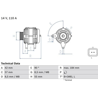 BOSCH 0 986 048 611 generátor (0986048611)