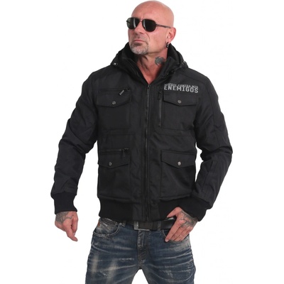 Yakuza zimná bunda pánska HORNED WINTER jacket WJB 16056 black čierna