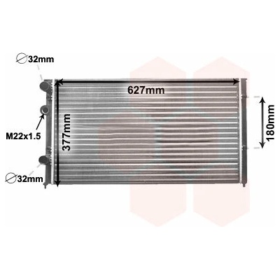 Chladič, chlazení motoru VAN WEZEL 58002027