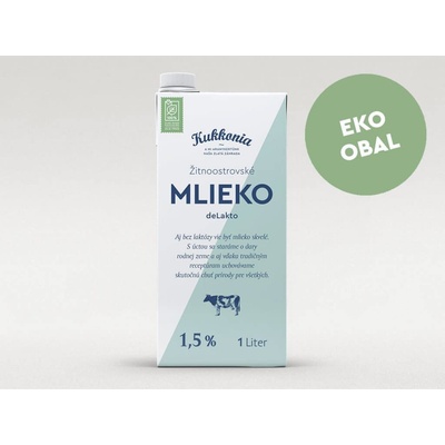 Kukkonia Euromilk Trvanlivé mlieko Žitnoostrovské bezlaktózové 1,5% 1l