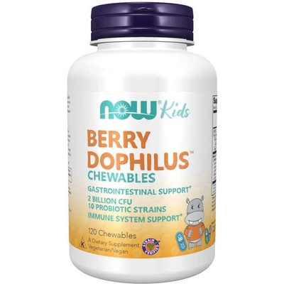 Now Foods Probiotikum Berry Dophilus Kids 10 kmenů 120 tablet