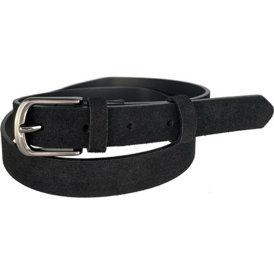 Penny Belts kožený opasek 2503-63 černý semišový