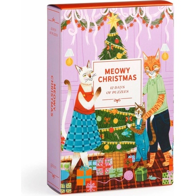 GALISON Puzzle Adventný kalendár Mačacie Vianoce 12x42 dielikov
