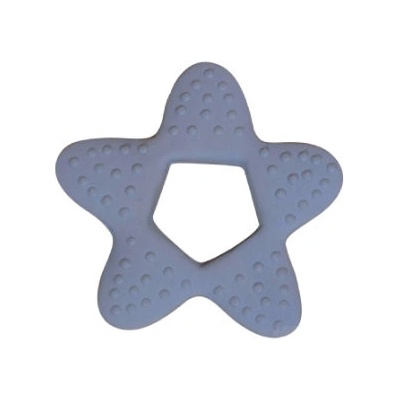 Filibabba kousací kroužek Star z přírodního kaučuku Powder Blue