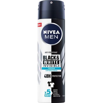 Nivea MEN Deo Спрей мъжки Invisible on Black & White Fresh Део спрей мъжки 150ml