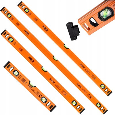 Sada hliníkových vodováh 4 ks vodováha 40/80/100/120 cm NEO TOOLS