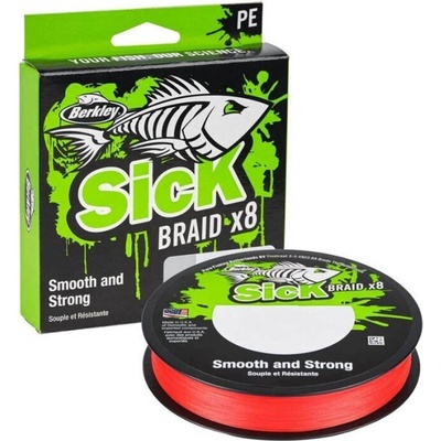 BERKLEY Splietaná šnúra SicK Braid Červená 150 m 0,12 mm 11,2 kg