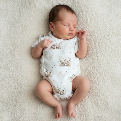 Baby Service Kojenecké body zavinovací krátký rukáv Medvídci