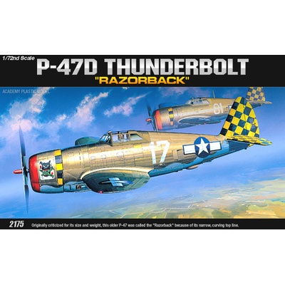 Academy Model Kit letadlo 12492 P-47D RAZOR-BACK 36-12492 1:72