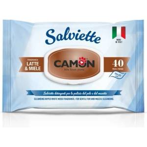 Camon Cleaning Wipes Latte Мокри кърпи с аромат на мед и мляко 40бр
