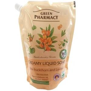 Green Pharmacy Течен сапун Green Pharmacy с морски зърнастец и липа, пълнител 460 мл