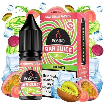 Bombo Bar Juice Kiwi Guava Passion Ice Nic Salts 10ml
