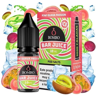 Bombo Bar Juice Kiwi Guava Passion Ice Nic Salts 10ml