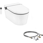 Hansgrohe Комплект окачена тоалетна чиния Hansgrohe LavaPura Element S с функция биде бяло и комплект за водна връзка (63021450+60308000)