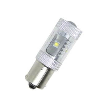 Image 1 of Диодна крушка ba15s с 6 х 5w cree диода и лупа единична светлина бяла