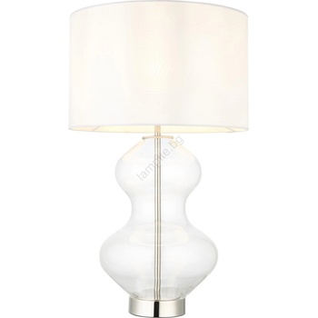 Endon Lighting 102676 - Димируема настолна лампа KELDA 1xE27/10W/230V бяла/матов хром (EN0484)