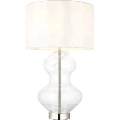 Endon Lighting 102676 - Димируема настолна лампа KELDA 1xE27/10W/230V бяла/матов хром (EN0484)