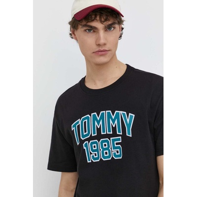 Tommy Jeans Памучна тениска Tommy Jeans в черно с принт DM0DM18559 (DM0DM18559)