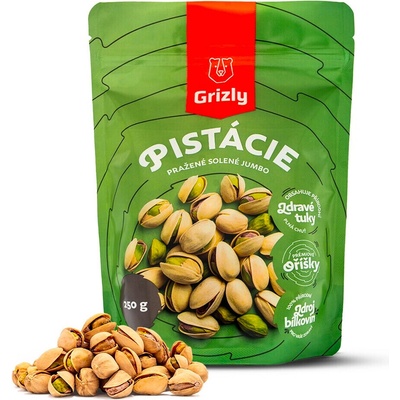 Grizly Pistácie pražené solené Jumbo 250 g