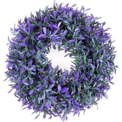 Veniec lístočky zeleno-fialový 26 cm