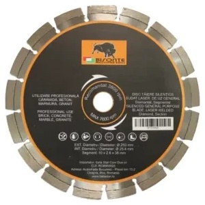 Bisonte Диамантен диск за тухла / бетон / мрамор / гранит Bisonte BT0009525/ 250 мм (BT0009525)