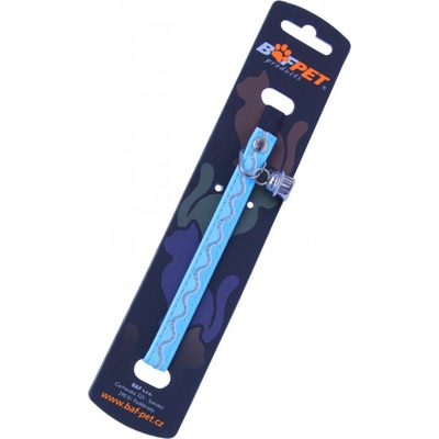 Bafpet Kočičí obojky zdobené stříbrnou vlnkou 10 mm x 32 cm