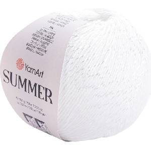YARNART Summer 3 White Плетива прежда (Summer 3)
