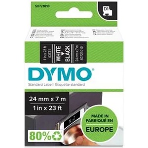 DYMO Лента за машини за надписване, 24 mm x 7 m, DYMO "D1", черно-бяла (53721) Калкулатори