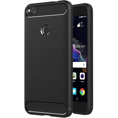 Pouzdro CARBON Huawei P8 Lite 2017, P9 Lite 2017 černé – Zboží Živě