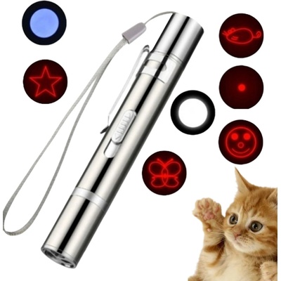 Efox Laserové ukazovátko USB 3v1 baterka UV