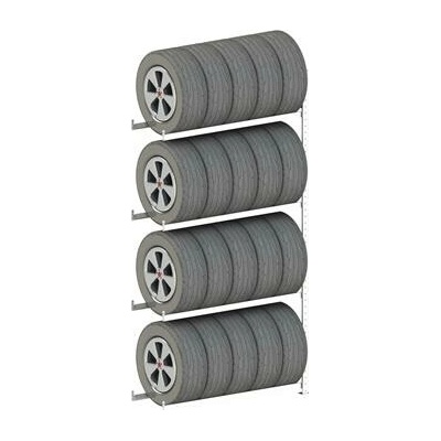 META přídavný regál pro skladování pneumatik 2500x1300x400 mm, nosn. 150 kg