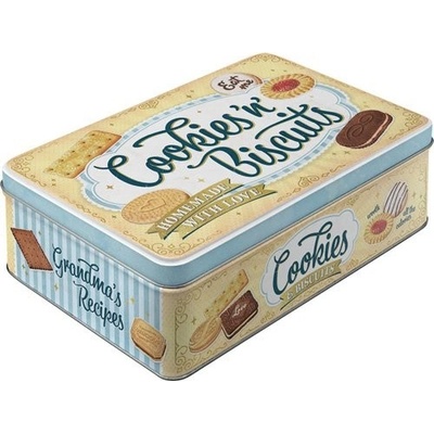 Donga Plechová dóza plochá Cookies 'n' Biscuits 2,5 l