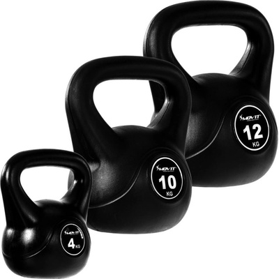 MOVIT Sparset Kettlebell 4kg, 10kg a 12kg