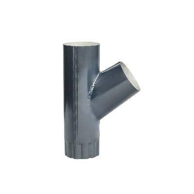 Утка Ф100/100, 45 градуса, Антрацит Пластификат RAL7016 Kaleo Roof (053405)