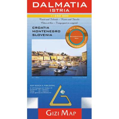 GiziMap vydavatelství mapa Dalmatia, Istrie 1:250 t.