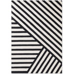 Elle Decoration Черно-бял ръчно изработен вълнен килим 120x180 cm Stryve Noir - Elle Decoration (106358-120x180)