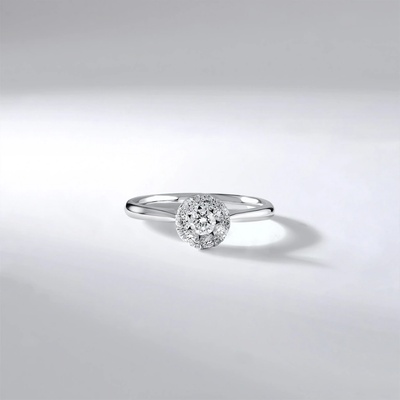 Lillian Vassago Zásnubní diamantový Prsten z bílého zlata LLV59 DR156W