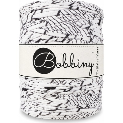 Bobbiny T-shirt yarn Bobbiny - T-shirt yarn: Bílé s černým lineárním vzorem