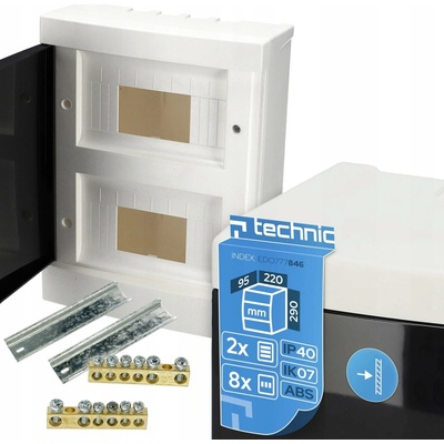 EDO Technic Rozvodnice Elektrická Skříň N/T 16M (2x8) ABS IP40 IK08