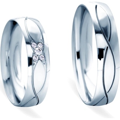 SAVICKI Сватбени халки: бяло злато, кръгли. 5 мм