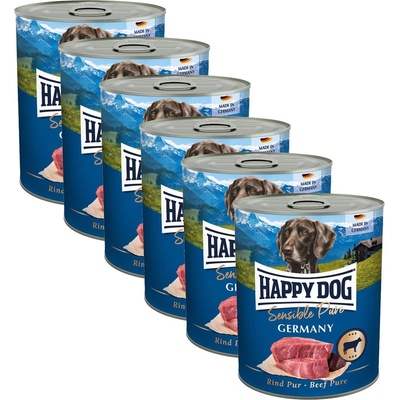 Happy Dog Rind Pur Германия - 6 x 800 г / говеждо