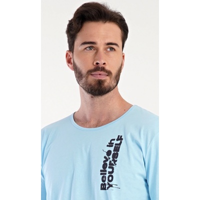 Henry pánské pyžamo dlouhé sv.modré