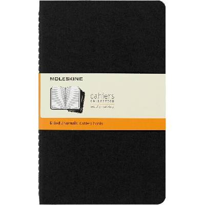 Moleskine Sešity Cahier L linkované 3 ks černý