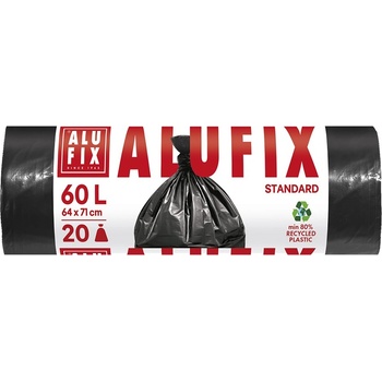 Alufix Торба за боклук alufix 60l 15 микрона черна 20 броя ms60uninew (ms60uninew)