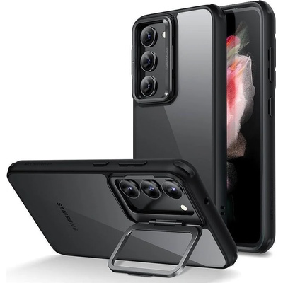 ESR Classic Kickstand Case - хибриден кейс с висока степен на защита за Samsung Galaxy S23 (черен-прозрачен)