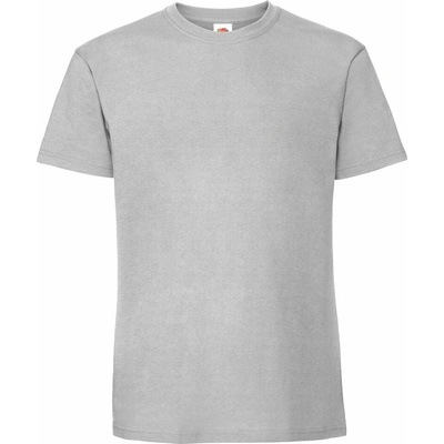 Fruit of the Loom ICONIC 195 T pánské tričko z těžké bavlny šedá