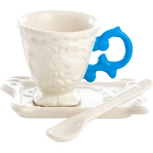 Seletti Чаша за кафе с чинийка и лъжица I-WARES светло синя, Seletti (SLT09859AZZ)