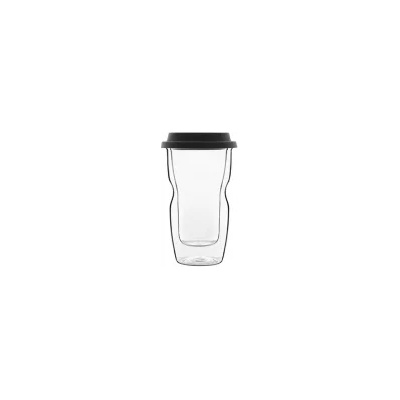 Luigi Bormioli DRINK & DESIGN - Small - Термо чаша със силиконов капак - двустенна - 340мл - 1бр - 12836 (0110501)