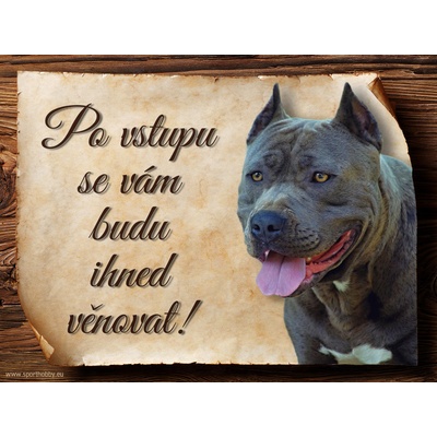 Sport hobby Cedulka Americký stafordširský teriér I Po vstupu CP1393 20 x 15 cm